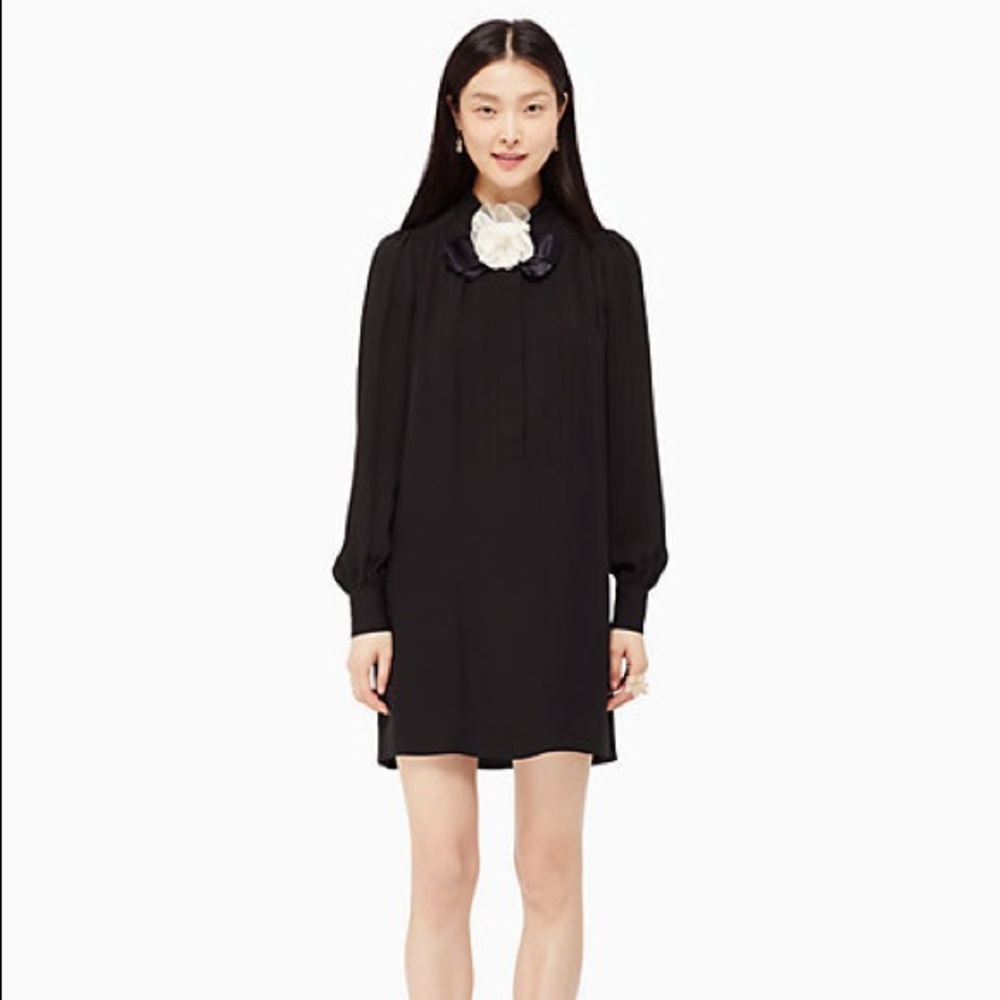 kate spade rosette bow shirtdress